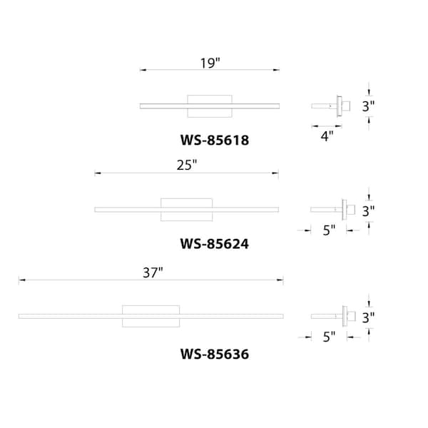 Level 24in LED Bathroom Vanity Or Wall Light 3500K In Black